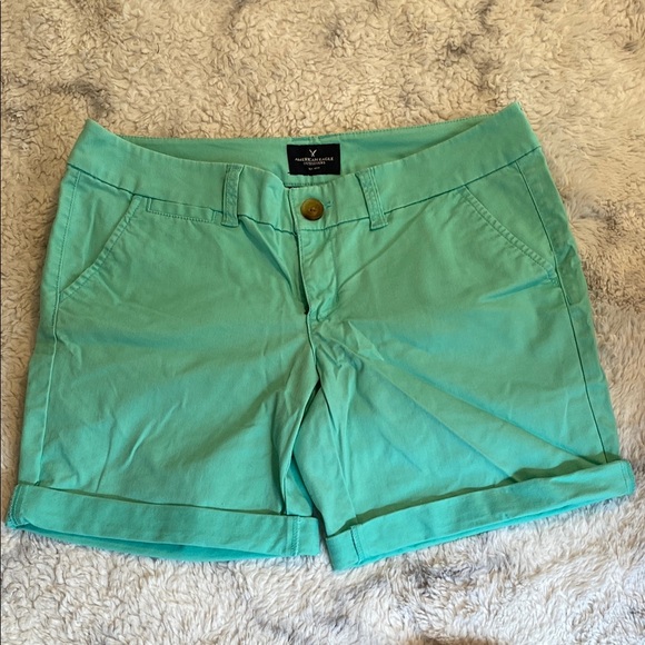 American Eagle Outfitters Pants - Vintage American Eagle Outfitters Sea Foam Bermuda Shorts